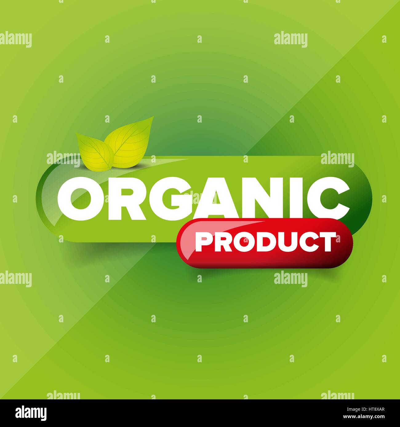 Organic Product button vector Stock Vector