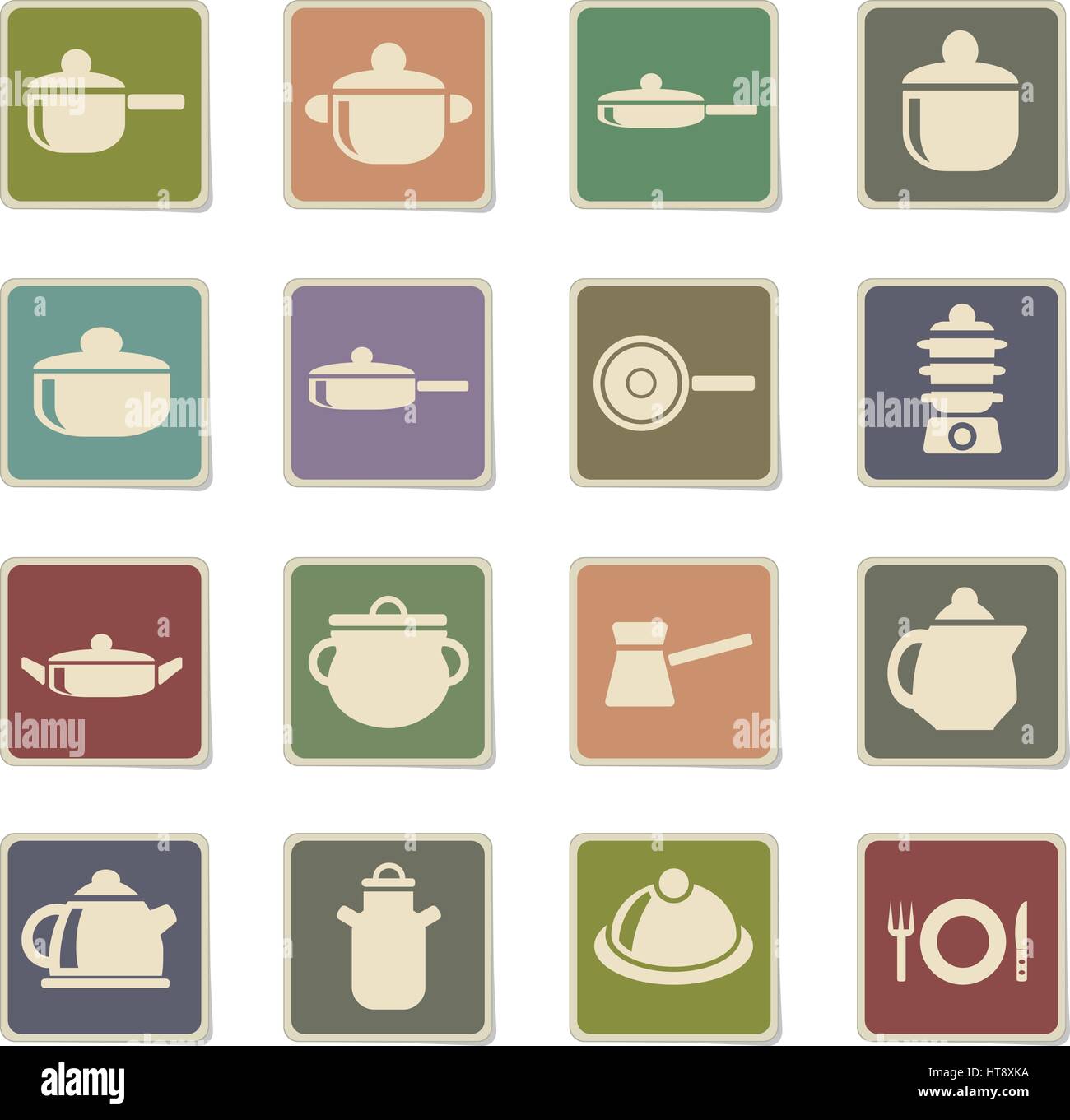 dishes web icons for user interface design Stock Vector Image & Art - Alamy