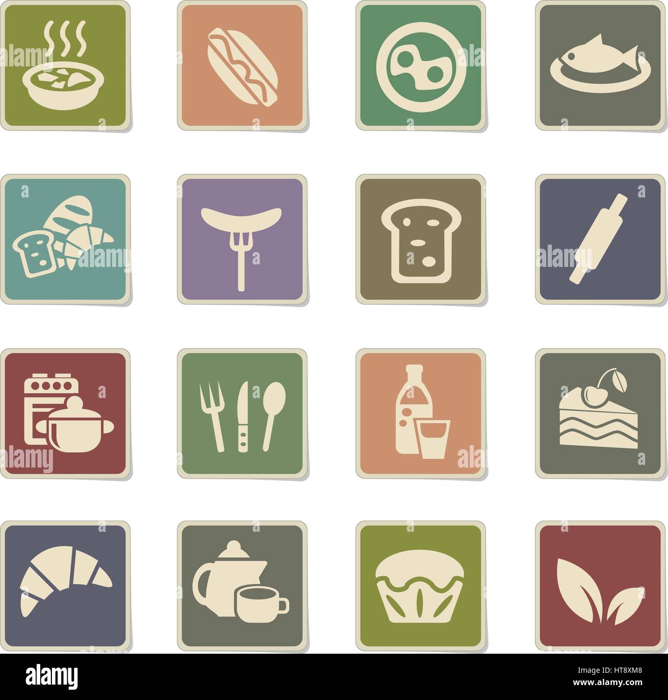 food and kitchen web icons for user interface design Stock Vector Image ...