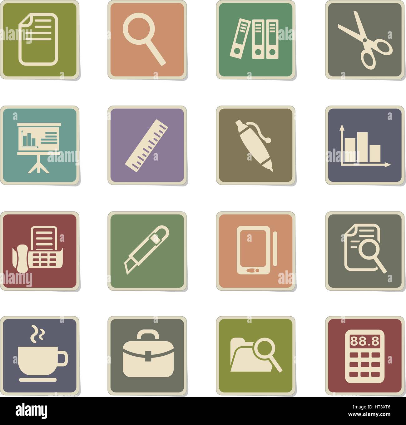 office web icons for user interface design Stock Vector Image & Art - Alamy