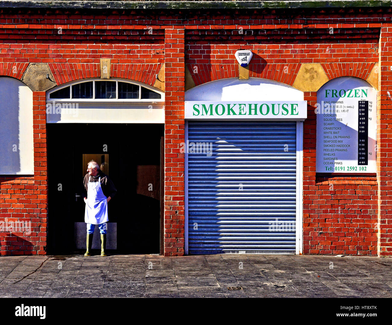 North Shields Smokehouse wet fish shop fish quay Stock Photo Alamy
