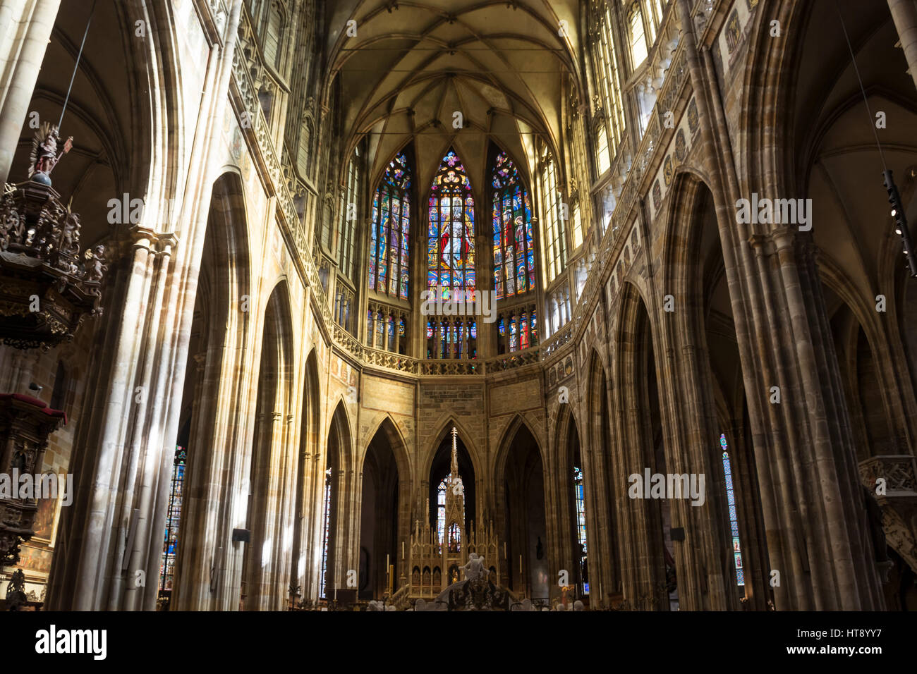 St. vitus cathedral interior hi-res stock photography and images - Alamy
