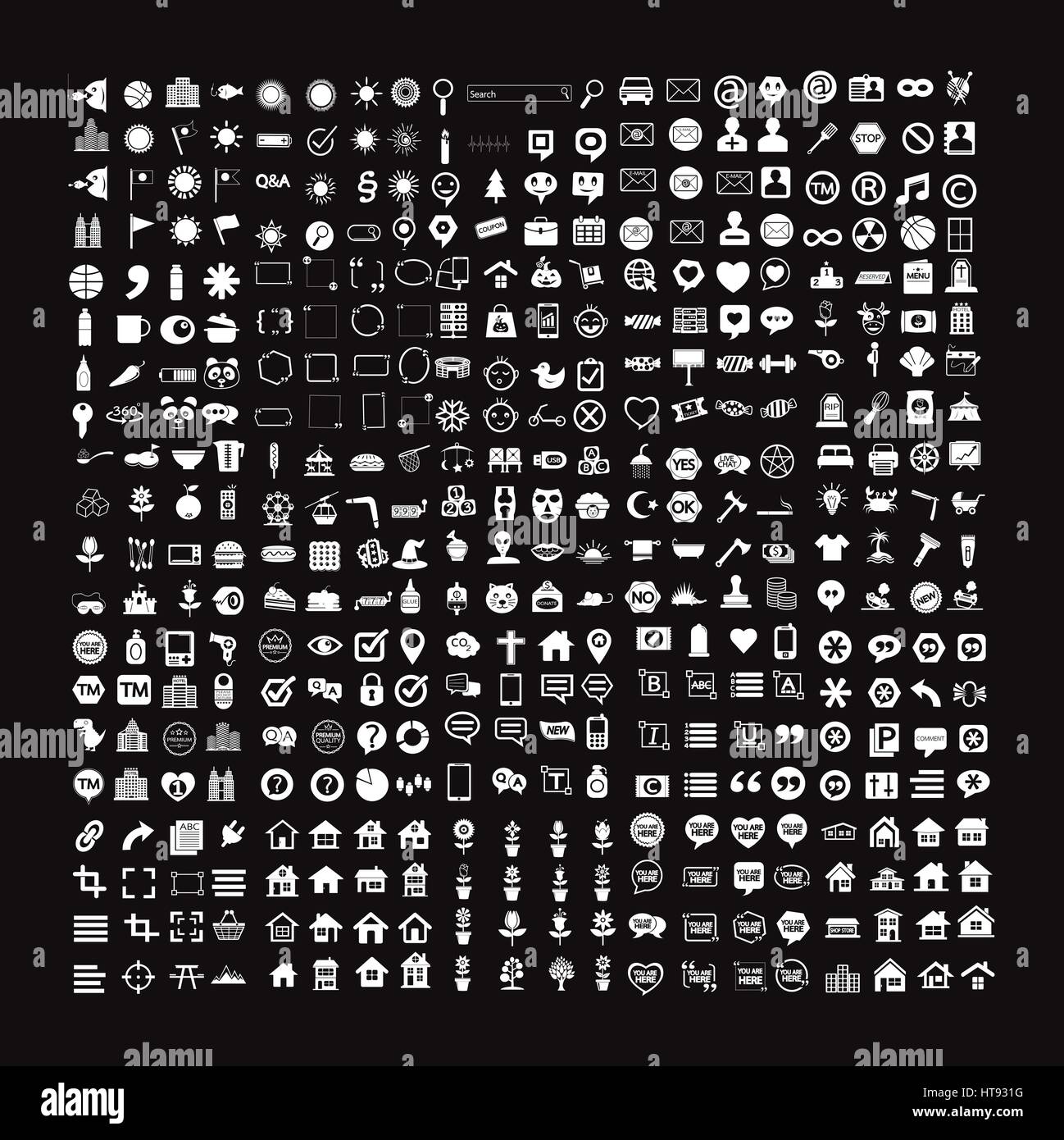 Internet icons solid hi-res stock photography and images - Alamy