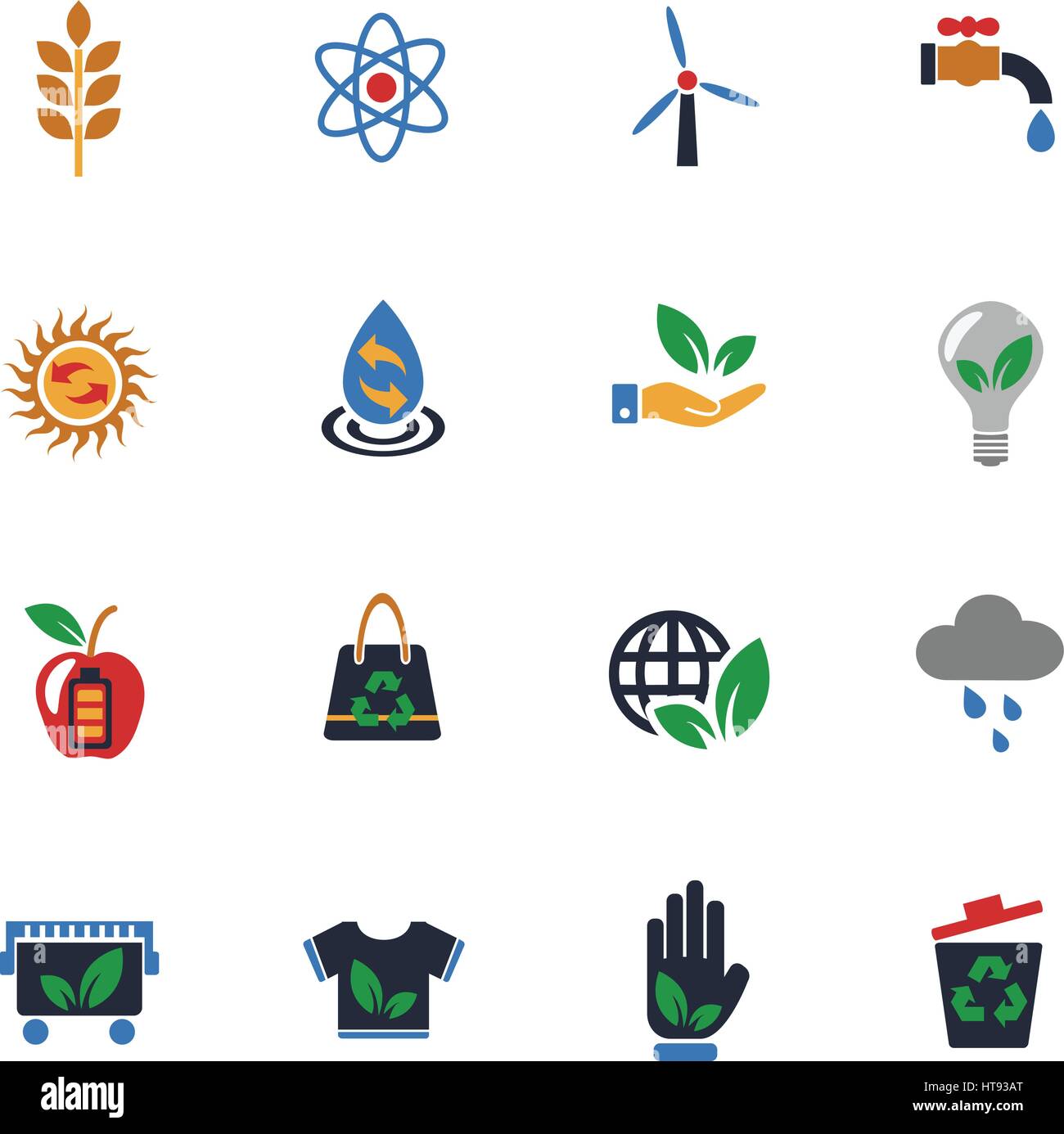 alternative energy web icons for user interface design Stock Vector ...