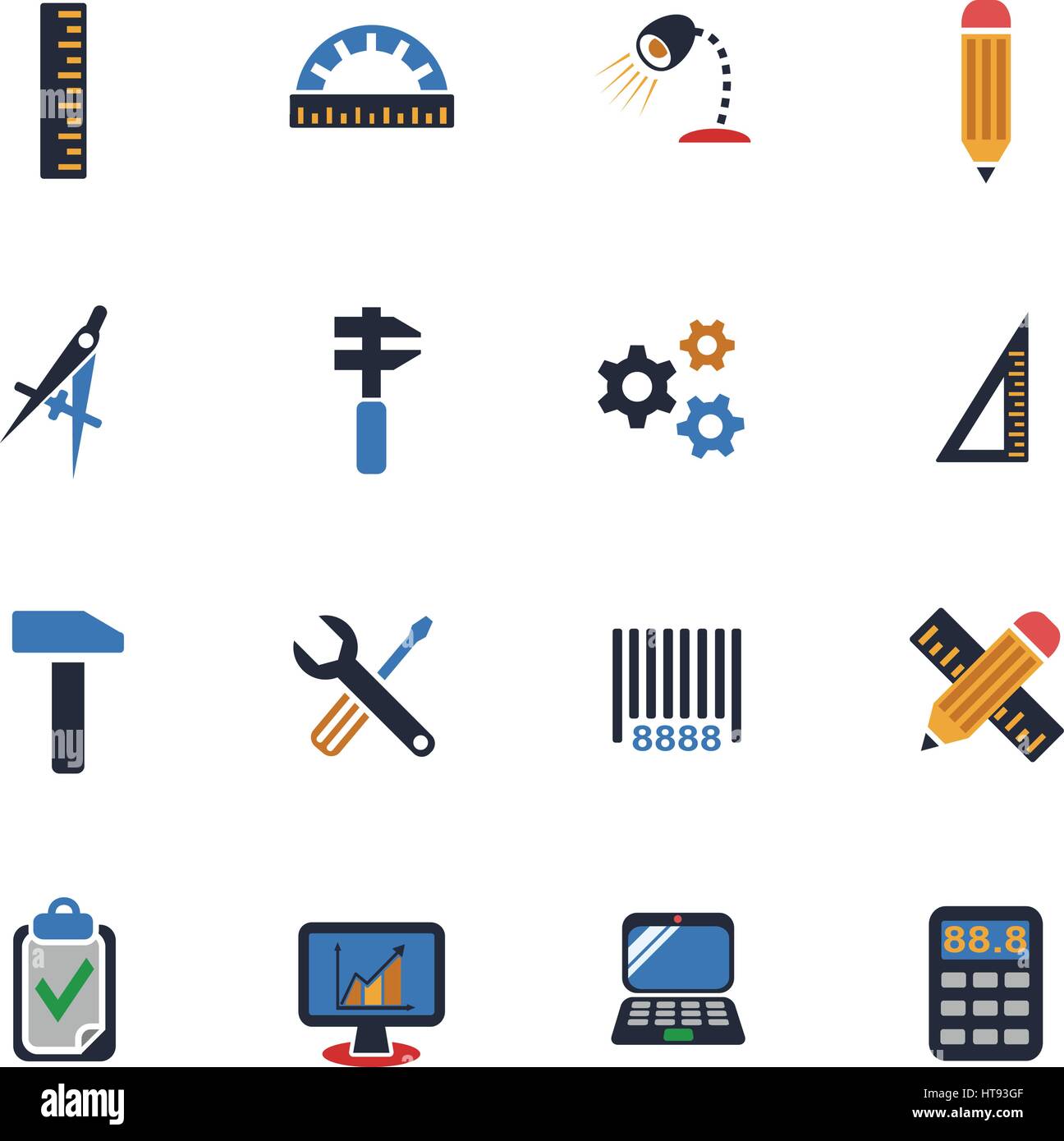 engineering web icons for user interface design Stock Vector Image ...