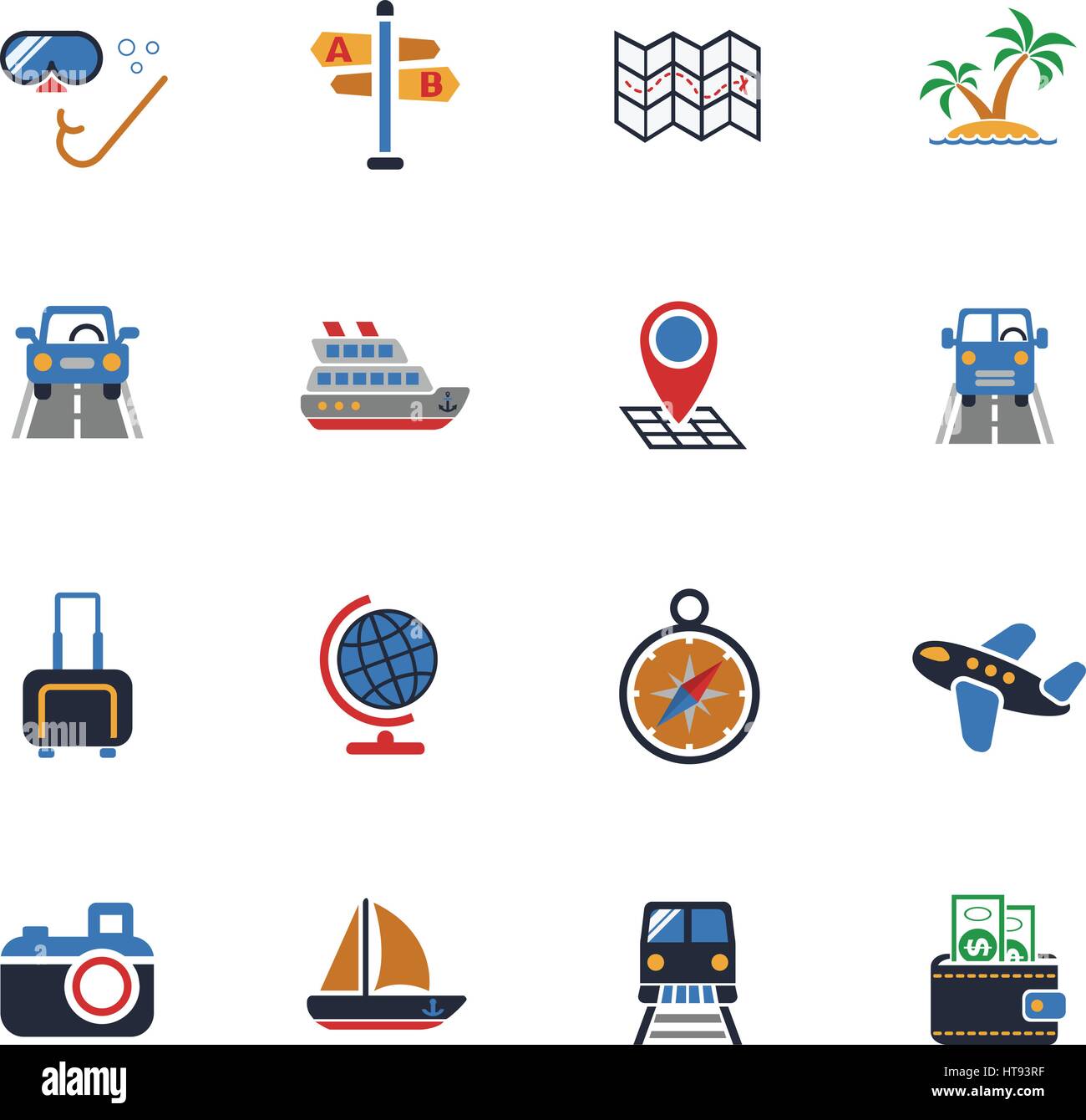 travel web icons for user interface design Stock Vector Image & Art - Alamy