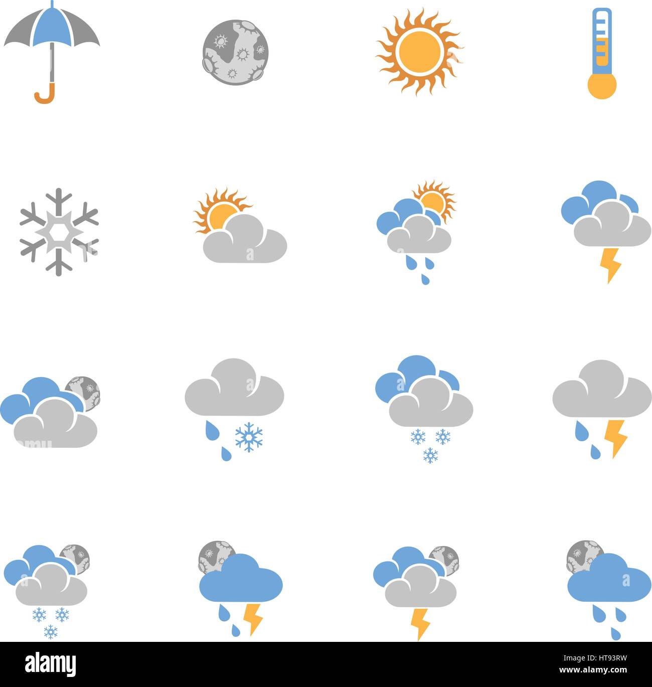 weather web icons for user interface design Stock Vector Image & Art ...