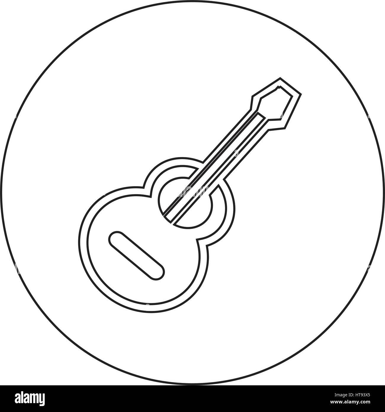 acoustic guitar icon illustration design Stock Vector Image & Art - Alamy