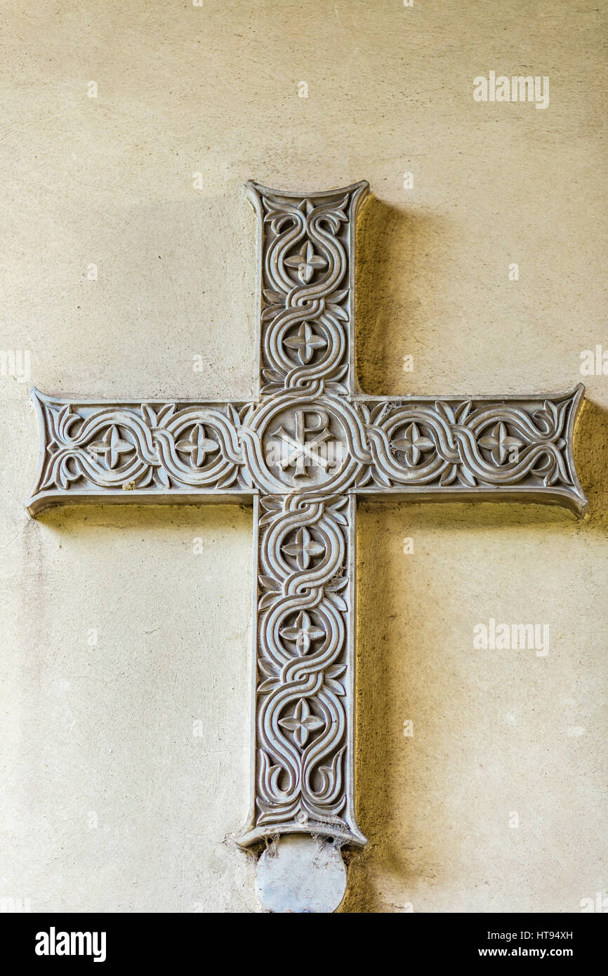 carved marble Catholic Cross Stock Photo - Alamy