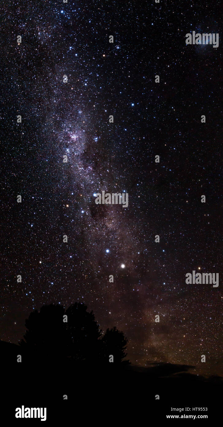 Milky Way and starry sky in Queenstown, New Zealand Stock Photo - Alamy