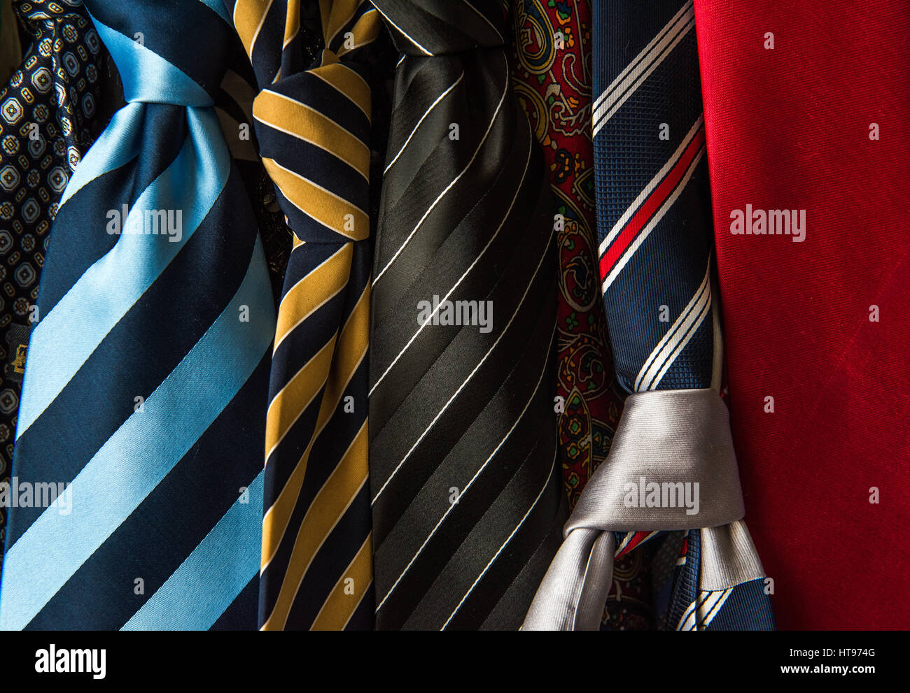 accessories for men: ties Stock Photo