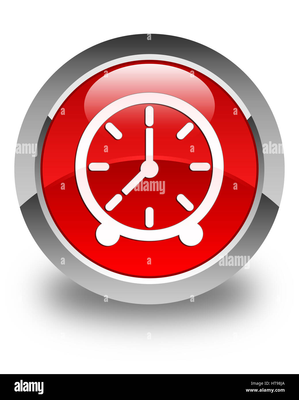 Red clock illustration Cut Out Stock Images & Pictures - Alamy