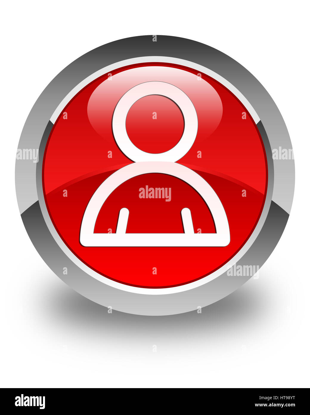 Member icon isolated on glossy red round button abstract illustration ...