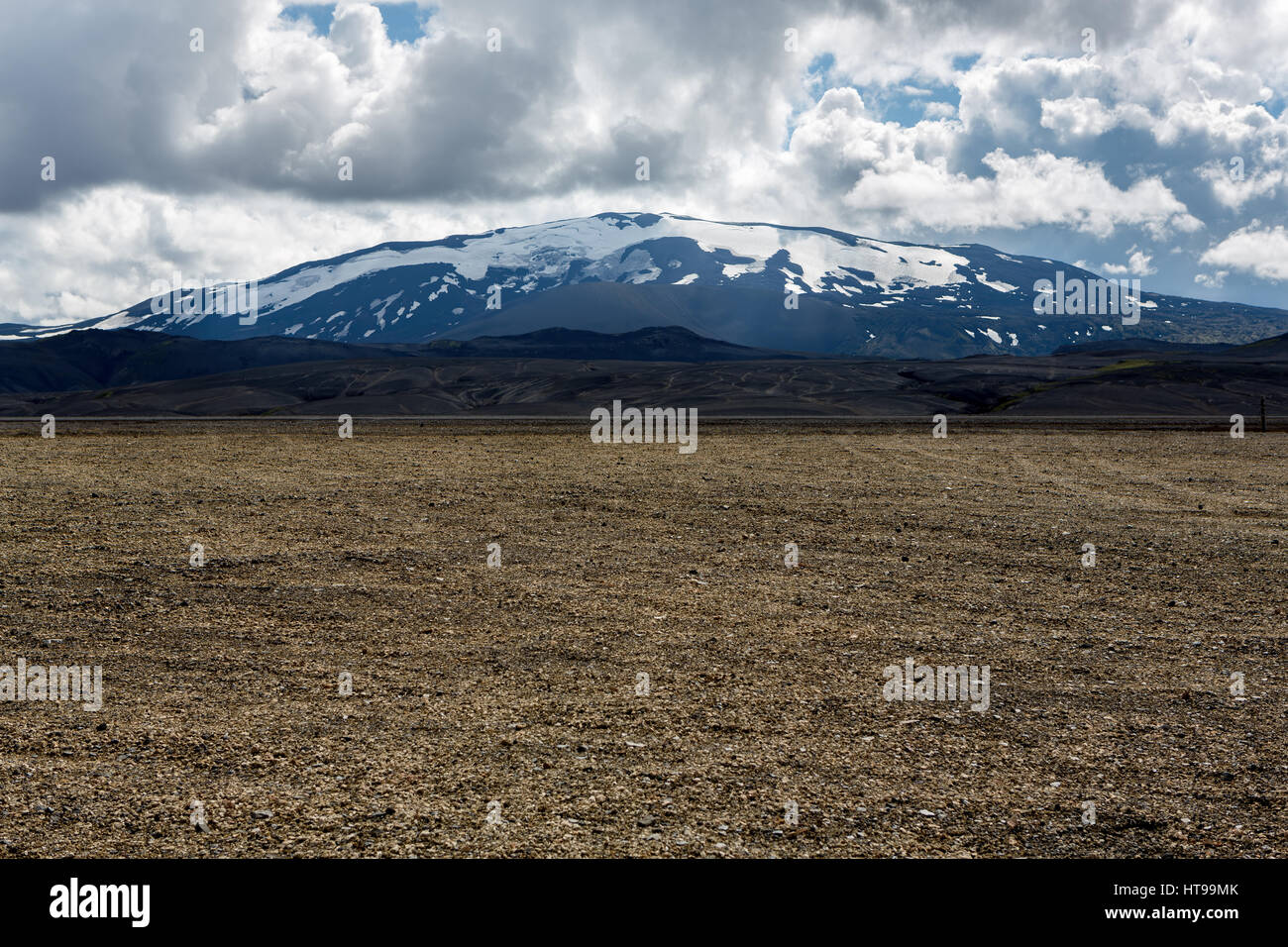 view of Hekla volcano, Iceland Stock Photo