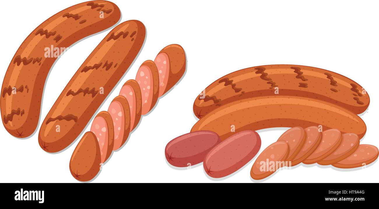 Racing sausages stock vector. Illustration of sausage - 19137984