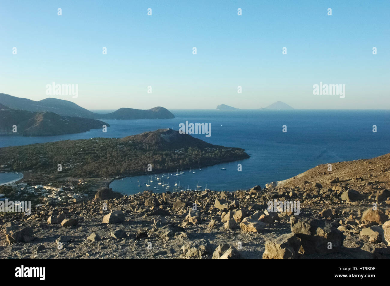 View of the amazing scenery of the Aeolian Islands Stock Photo