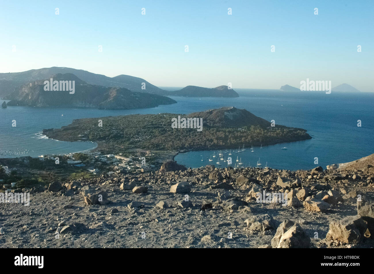 View of amazing scenery of the Aeolian Islands Stock Photo
