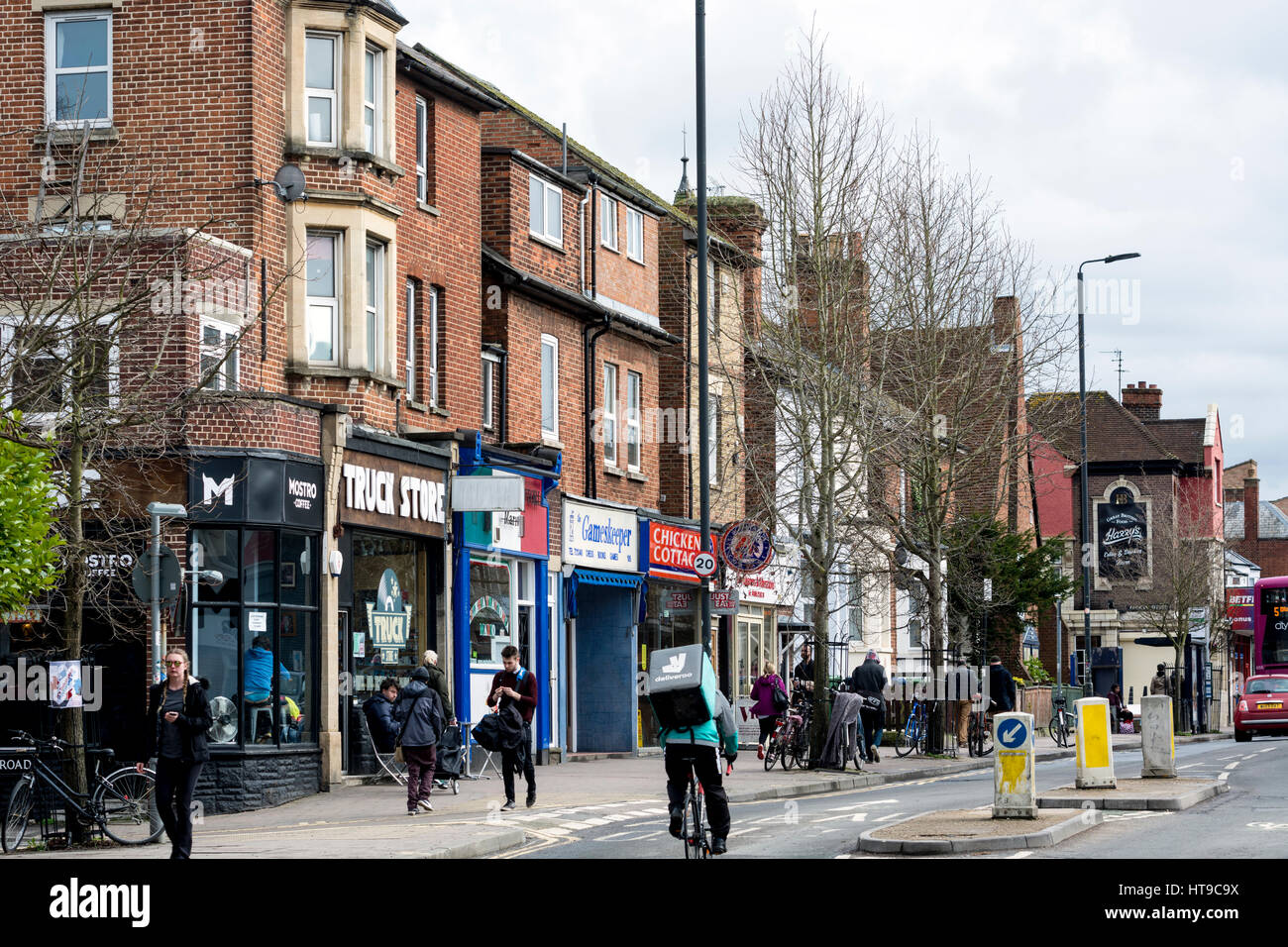 Shops in Cowley Road, Oxford, UK Stock Photo Alamy