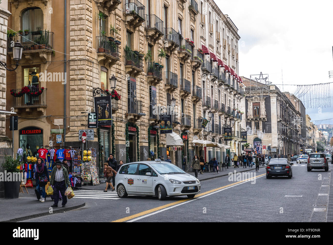 Via Etnea One Of The Major Streets In Catania City On The East Side Stock Photo Alamy