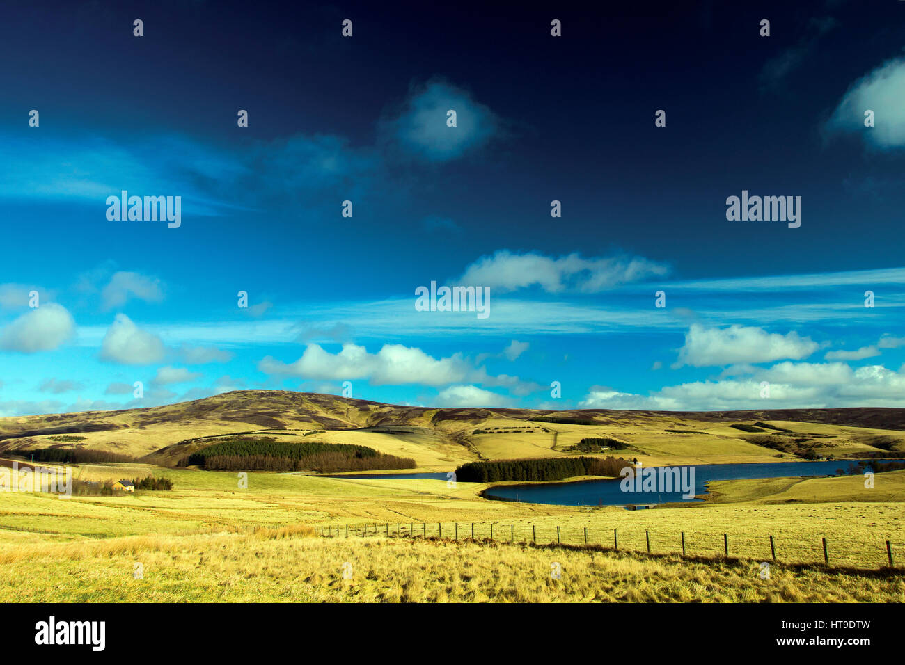 Spartleton and Whiteadder Reservoir from The Herring Road, the