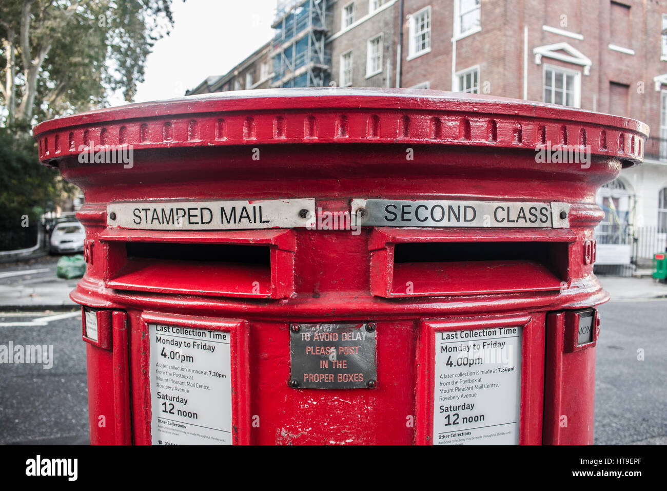 Mail box in London street Stock Photo