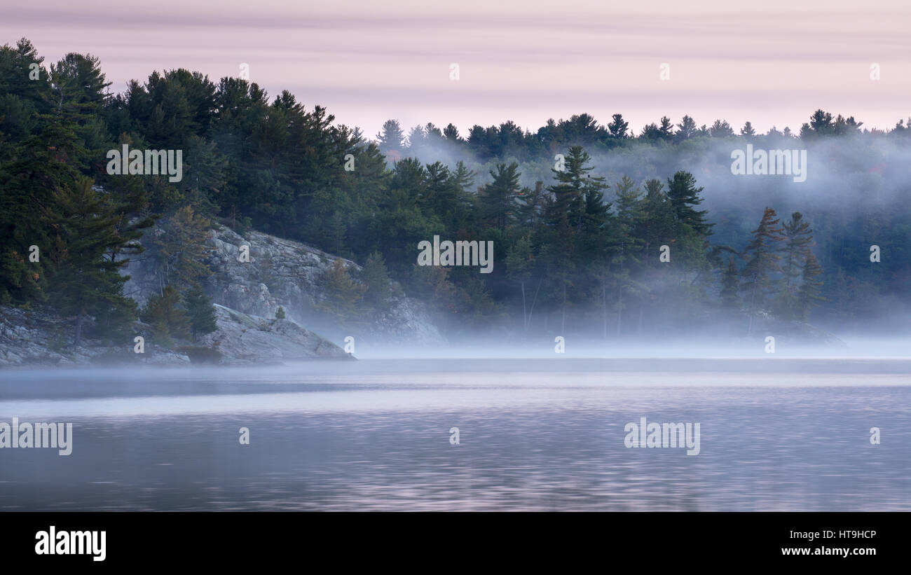 Charlton Lake at dawn, Whitefish Falls, Ontario, Canada Stock Photo Alamy