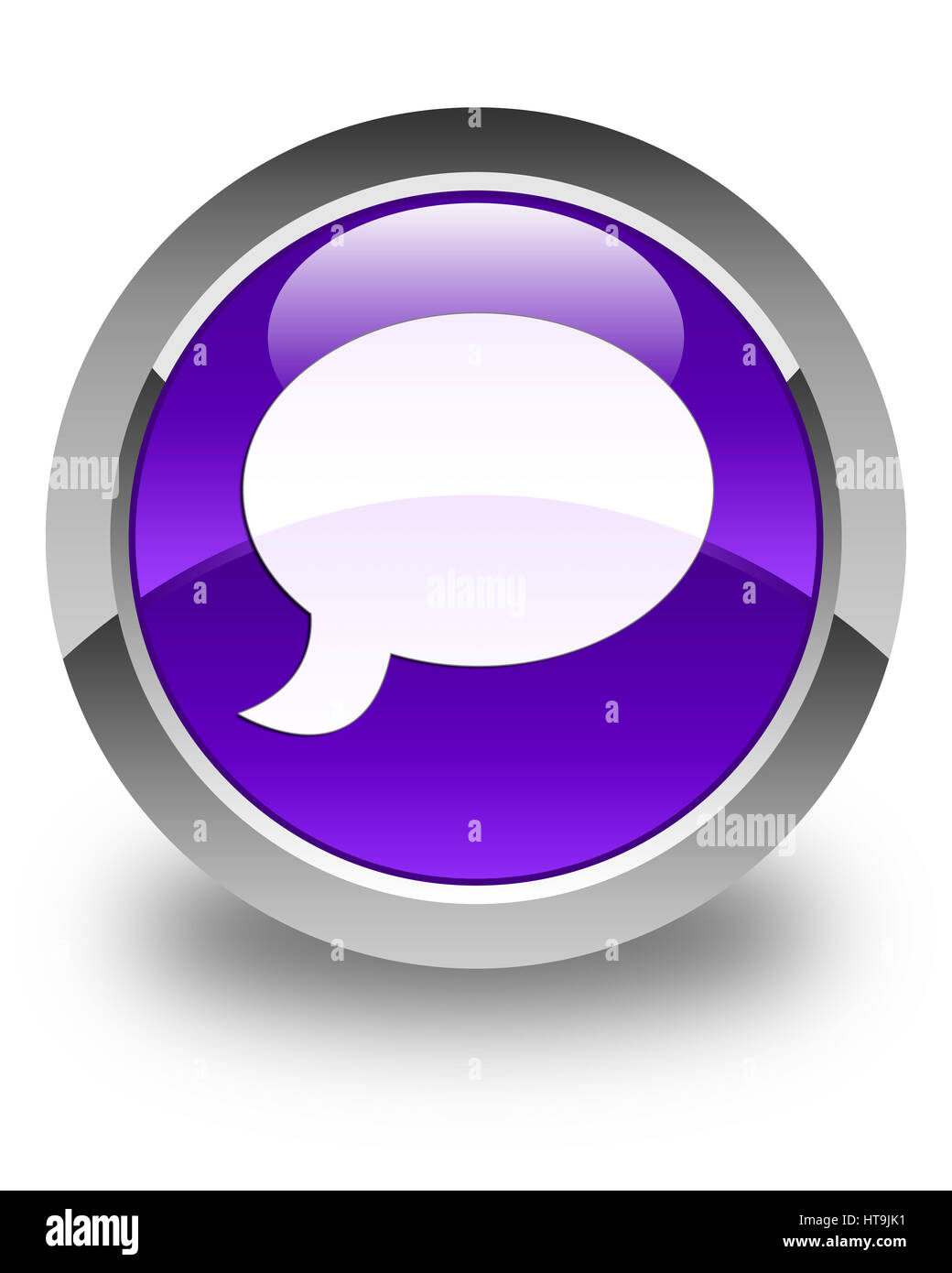 Purple round chat bubble icon hi-res stock photography and images - Alamy