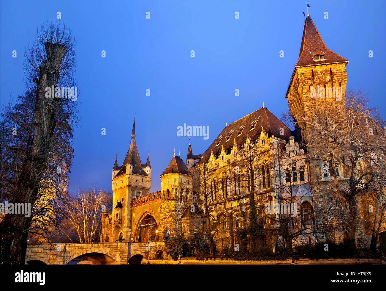 Vajdahunyad Castle in the City Park (Varosliget), Budapest, Hungary Stock Photo