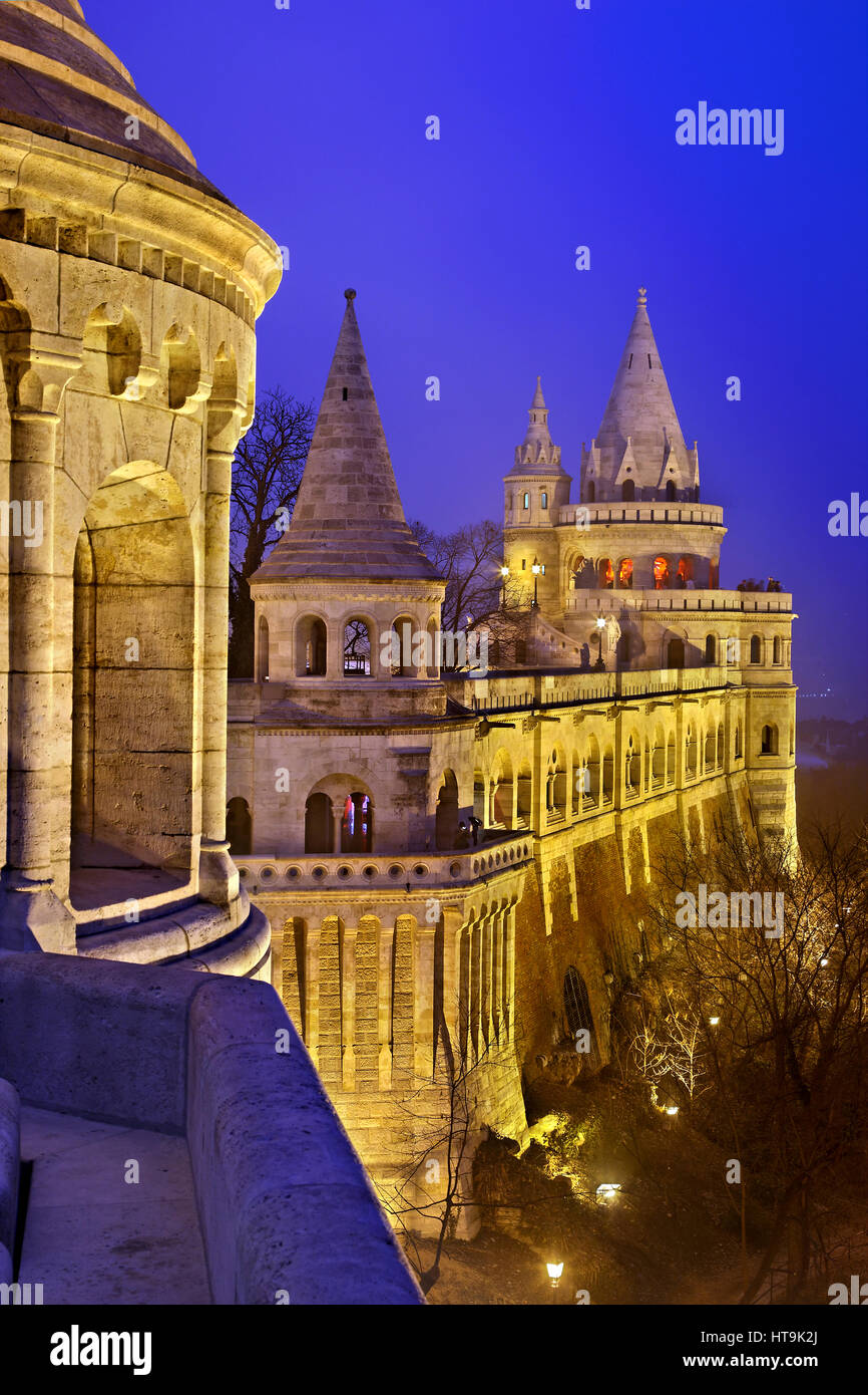 The 'Fisherman's Bastion', Castle Hill (Varhegy), Buda, Budapest, Hungary Stock Photo