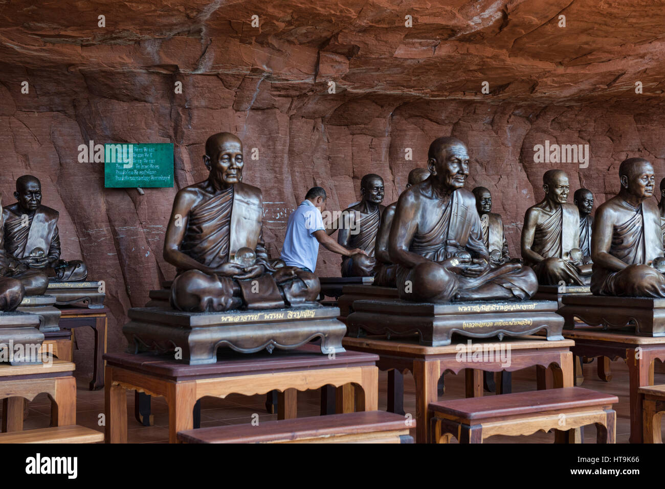 Monks cleaning statues High Resolution Stock Photography and Images Alamy