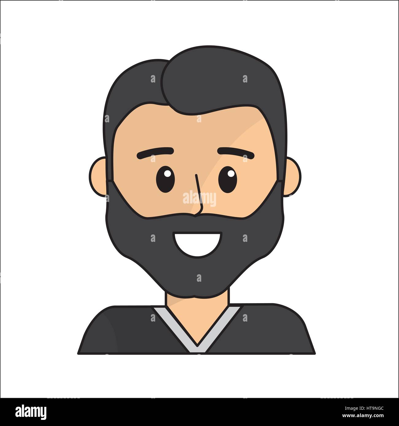people, happy face man icon, vector illustraction design Stock Vector