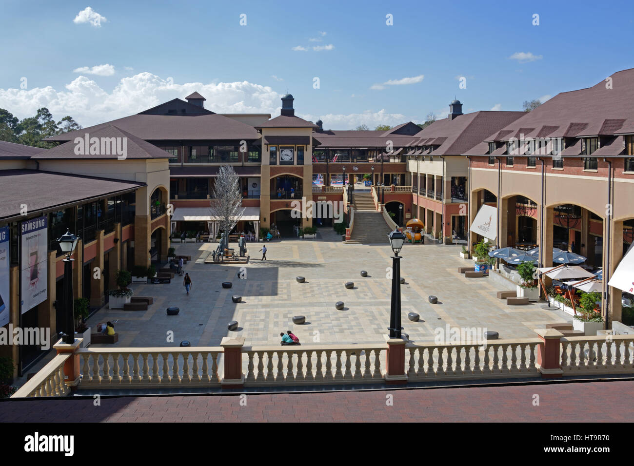 Centre Courtyard, The Hub, Karen Nairobi, Kenya Stock Photo
