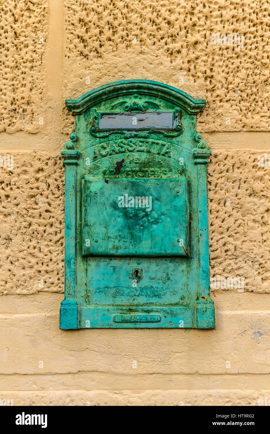 Italy Friuli Dolomiti Friulane natural Park Valcellina - The village of Casso - mailbox Stock Photo