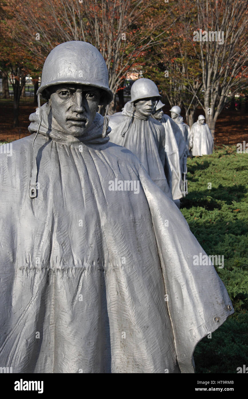 The Korean War Veterans Memorial in Washington DC, USA Stock Photo - Alamy