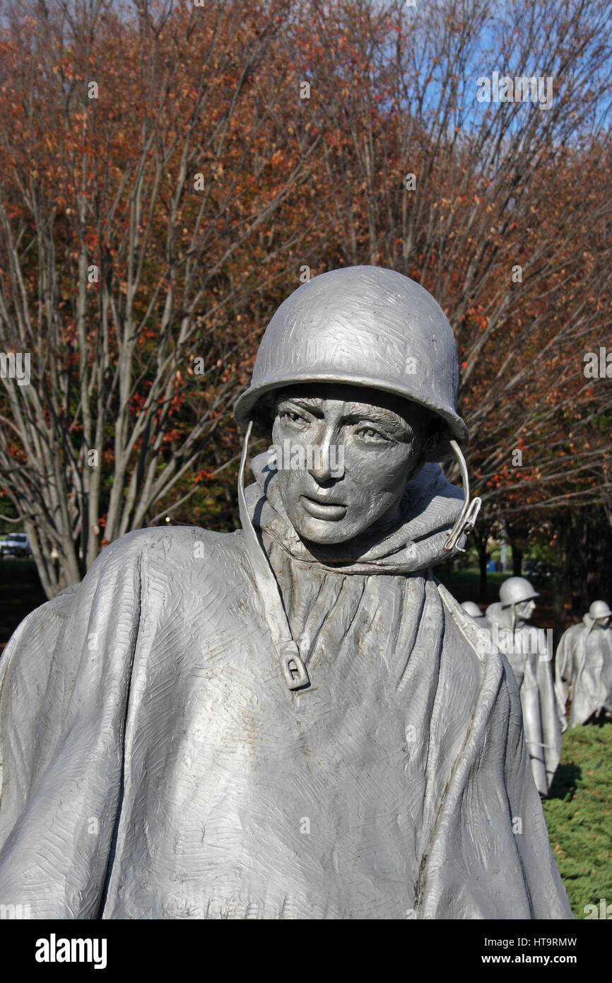 The Korean War Veterans Memorial in Washington DC, USA Stock Photo Alamy