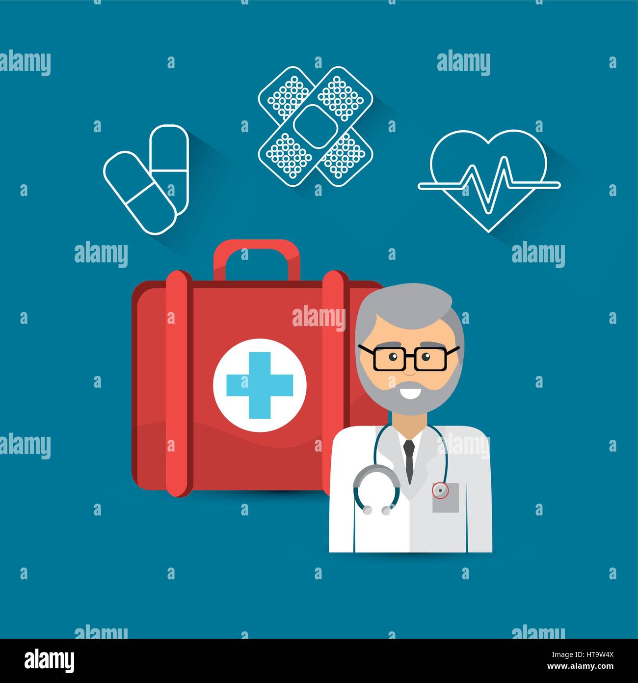 hospital doctor with his tools icon Stock Vector Image & Art - Alamy