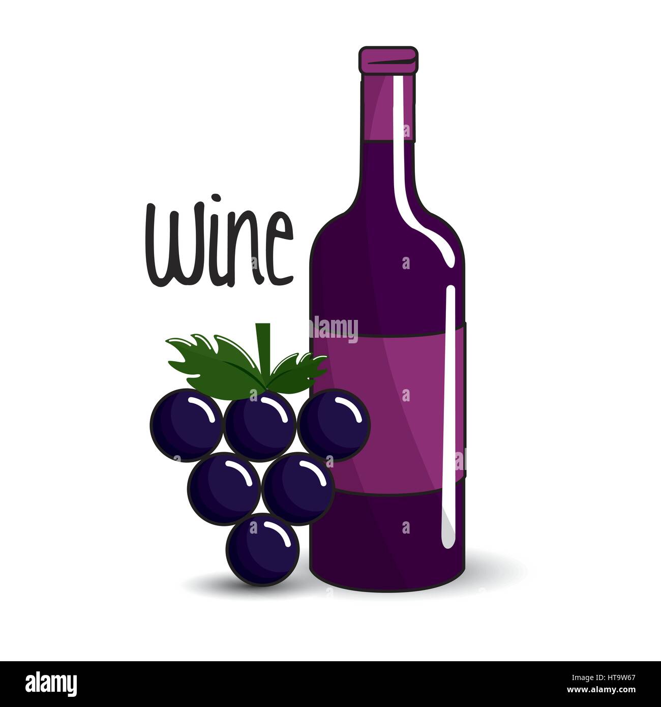 Bunch black grapes glass Cut Out Stock Images & Pictures - Alamy