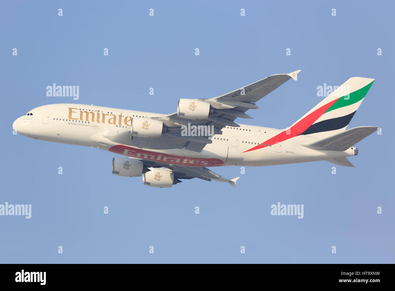 Dubai/UAE March 9, 2017: Airbus A330 from Swis landing at Dubai Airport. Stock Photo