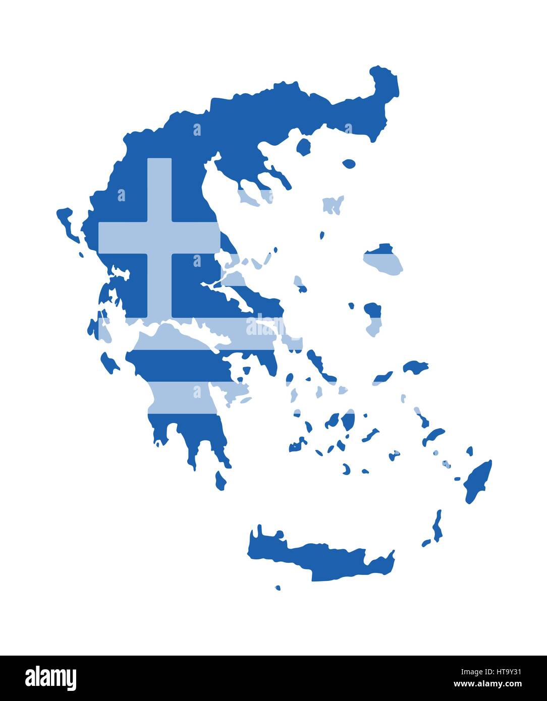 Greek Flag Map