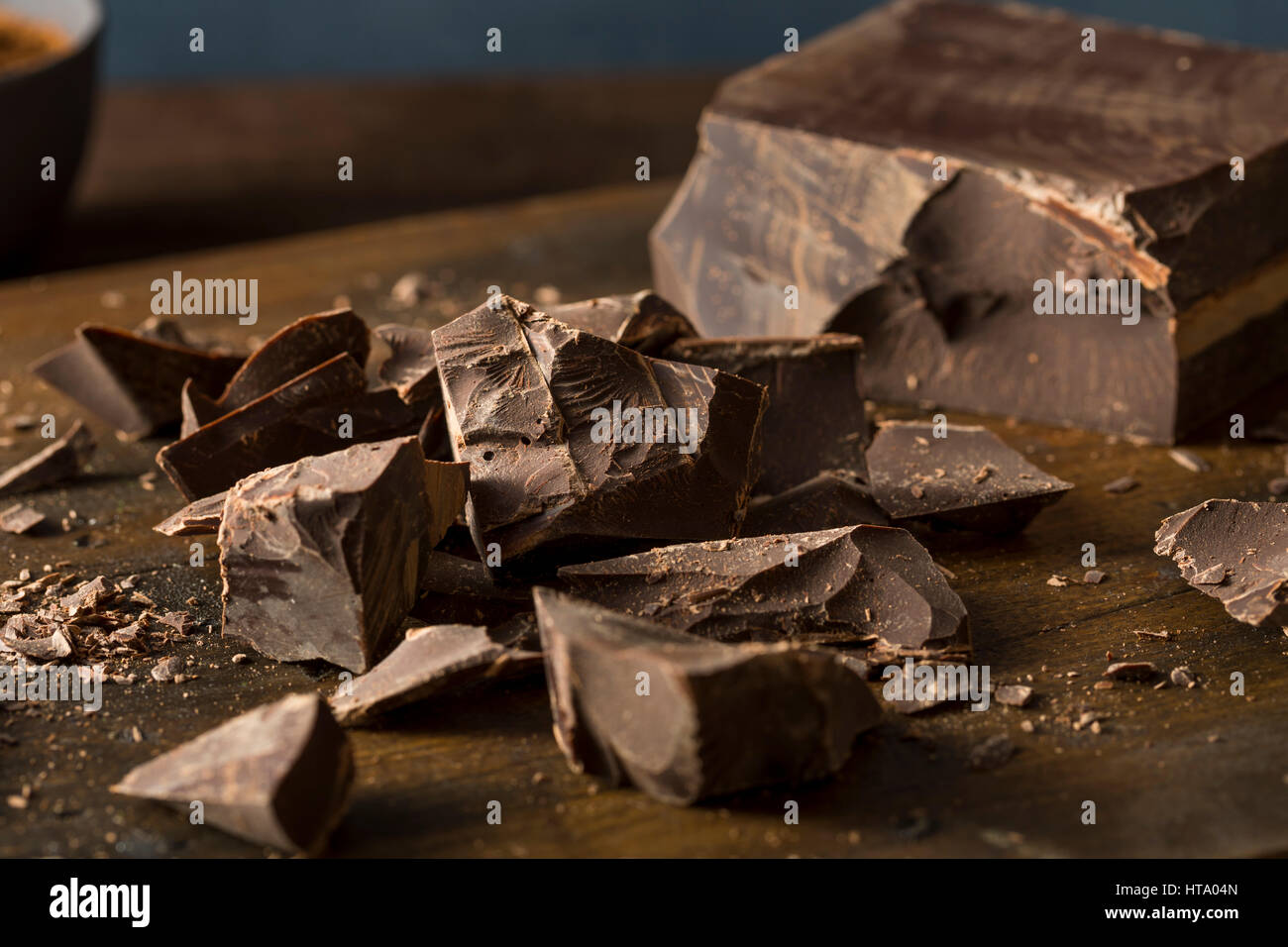 Organic Semi Sweet Dark Chocolate Chunks for Baking Stock Photo Alamy