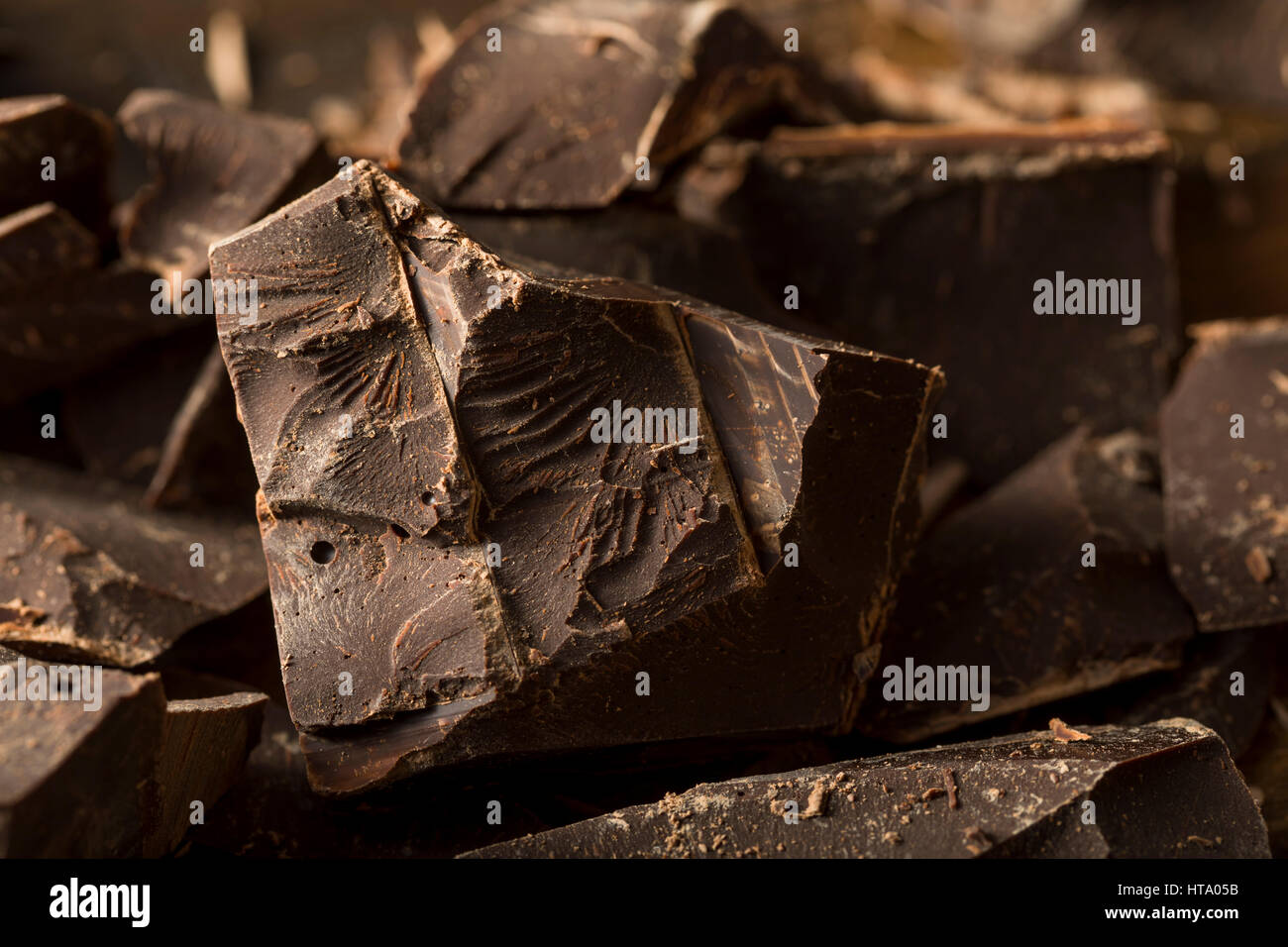 Organic Semi Sweet Dark Chocolate Chunks for Baking Stock Photo Alamy