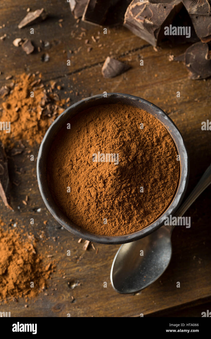 Raw Organic Dark Chocolate Cocoa Powder for Baking Stock Photo Alamy