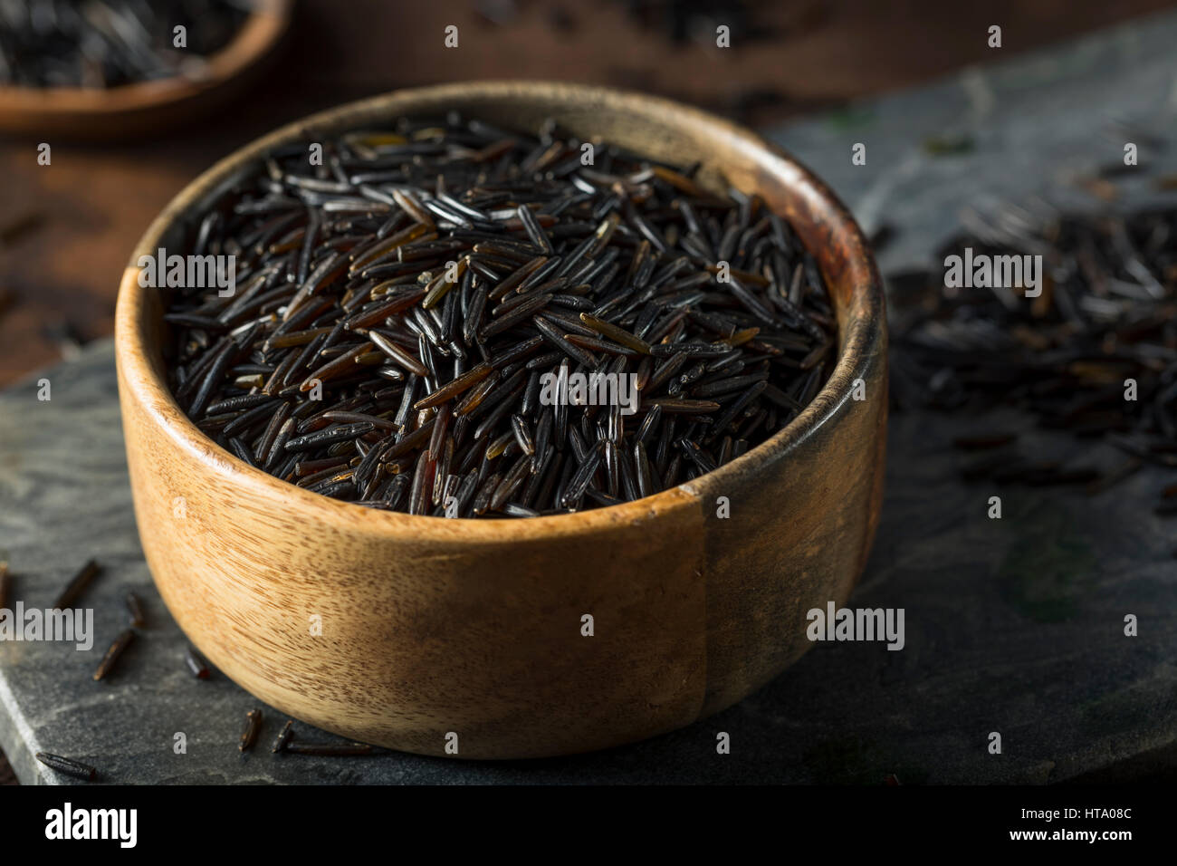 Black Rice Wild Rice Uncooked black rice hi-res stock photography and images - Alamy