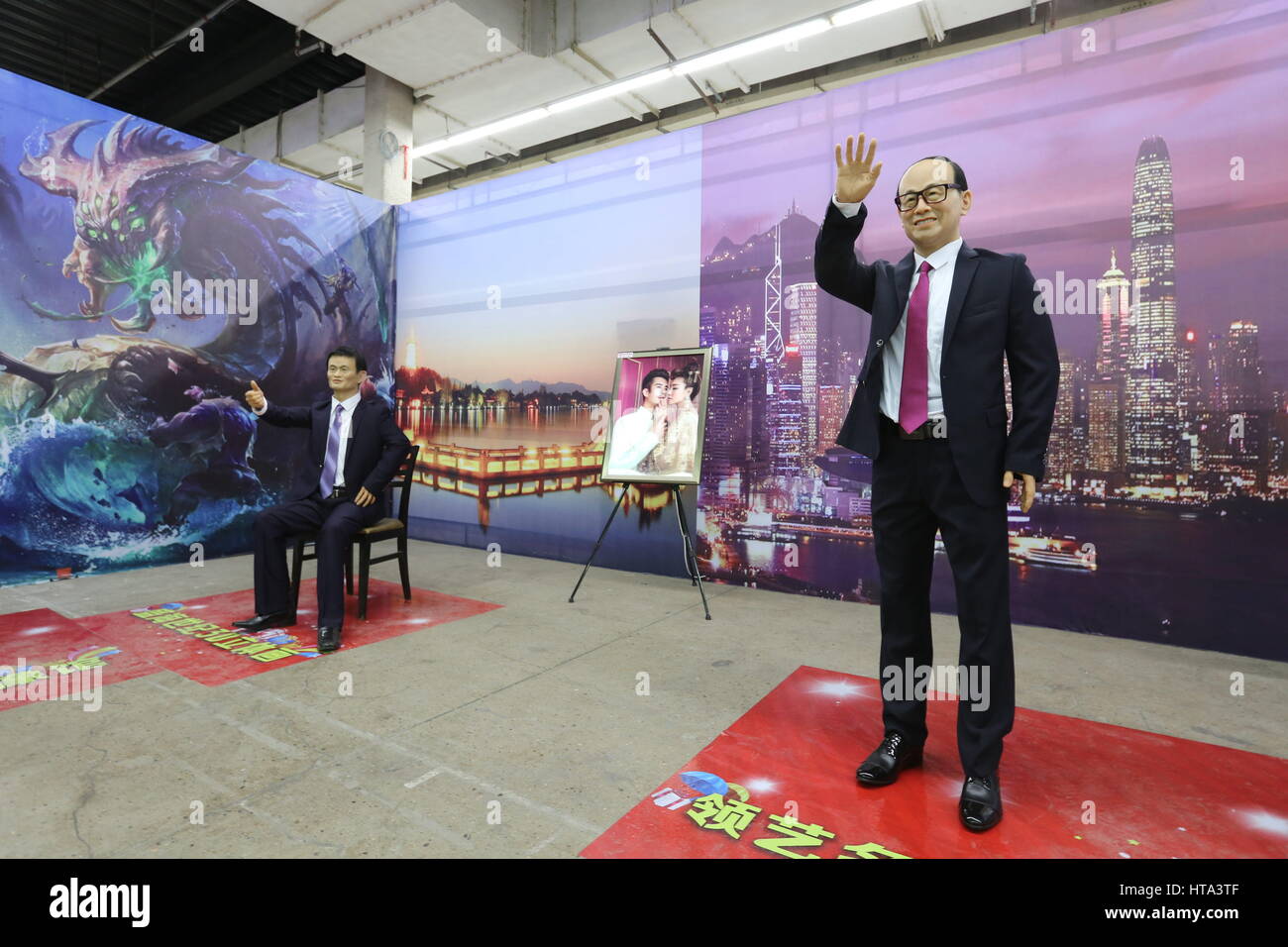 Shenyan, China. 9th Mar, 2017. A wax figure of Li Ka-shing at an expo in Shenyang, northeast China. Wax figures of Chinese and international celebrities can be seen at an expo in Shenyang, northeast China's Liaoning Provice, March 9th, 2017. Credit: SIPA Asia/ZUMA Wire/Alamy Live News Stock Photo