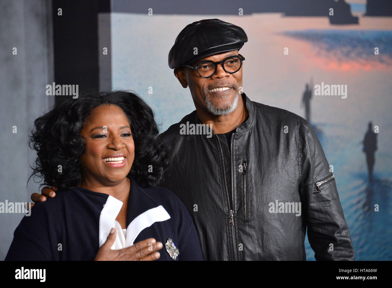 Los Angeles, USA. 08th Mar, 2017. LOS ANGELES, CA. March 8, 2017: Actor Samuel L. Jackson & wife LaTanya Richardson at the premiere for 'Kong: Skull Island' at Dolby Theatre, Hollywood. Picture Credit: Sarah Stewart/Alamy Live News Stock Photo