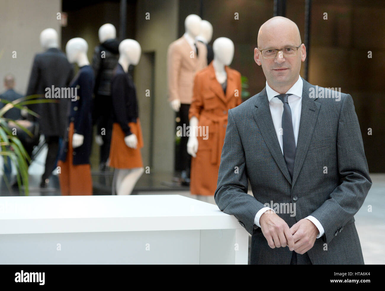 Mark Langer, the CEO of Hugo Boss AG, in a company showroom for a  conference at which the fashion houses annual financial report will be made  public in Metzingen, Germany, 09 March