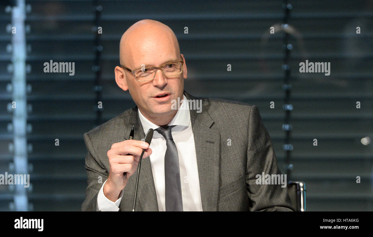 Mark Langer, the CEO of Hugo Boss AG, at a conference at which the Stock  Photo - Alamy