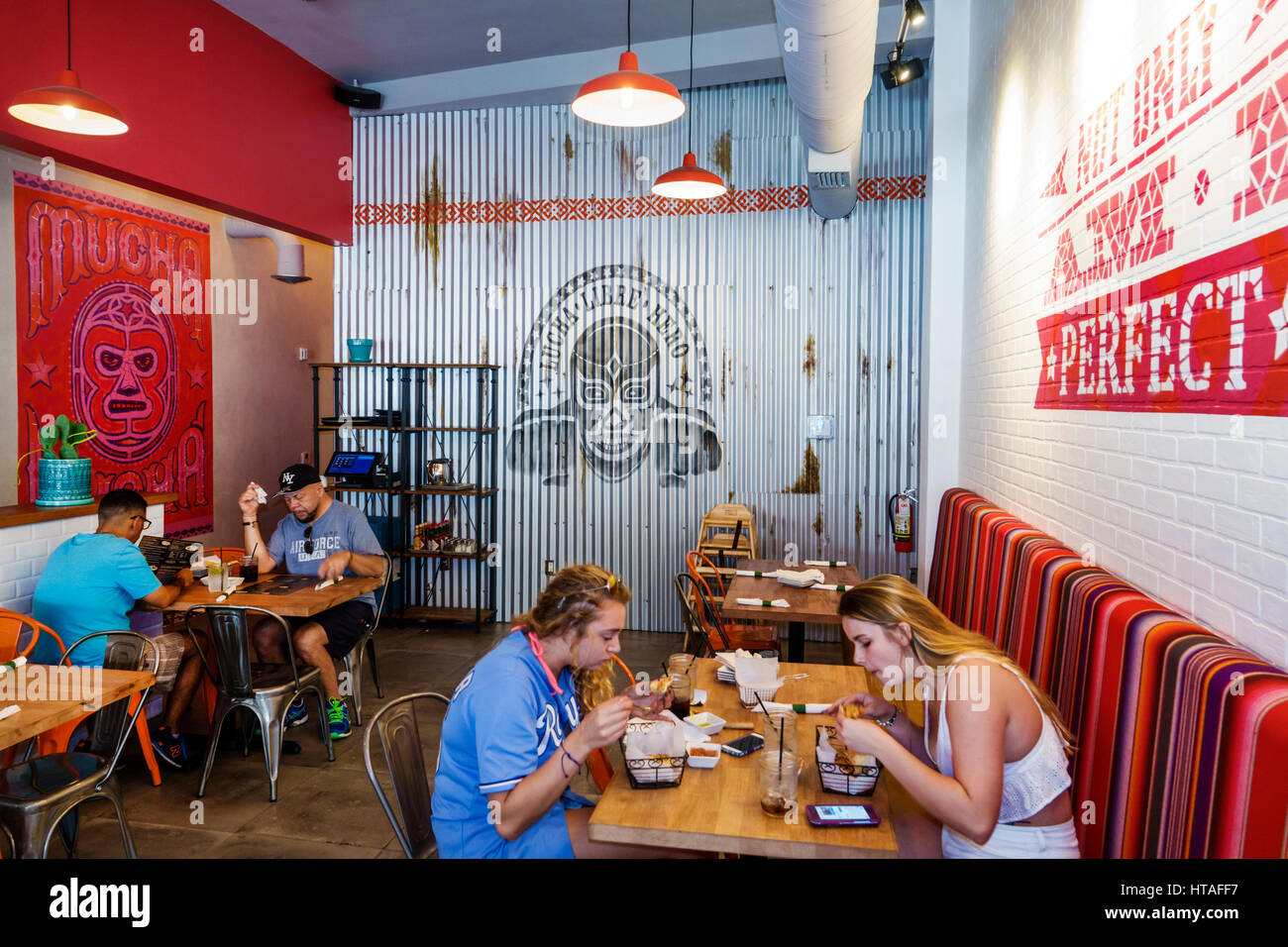 Miami Beach Florida Pepper's Authentic Mexican Tex-Mex restaurant Stock