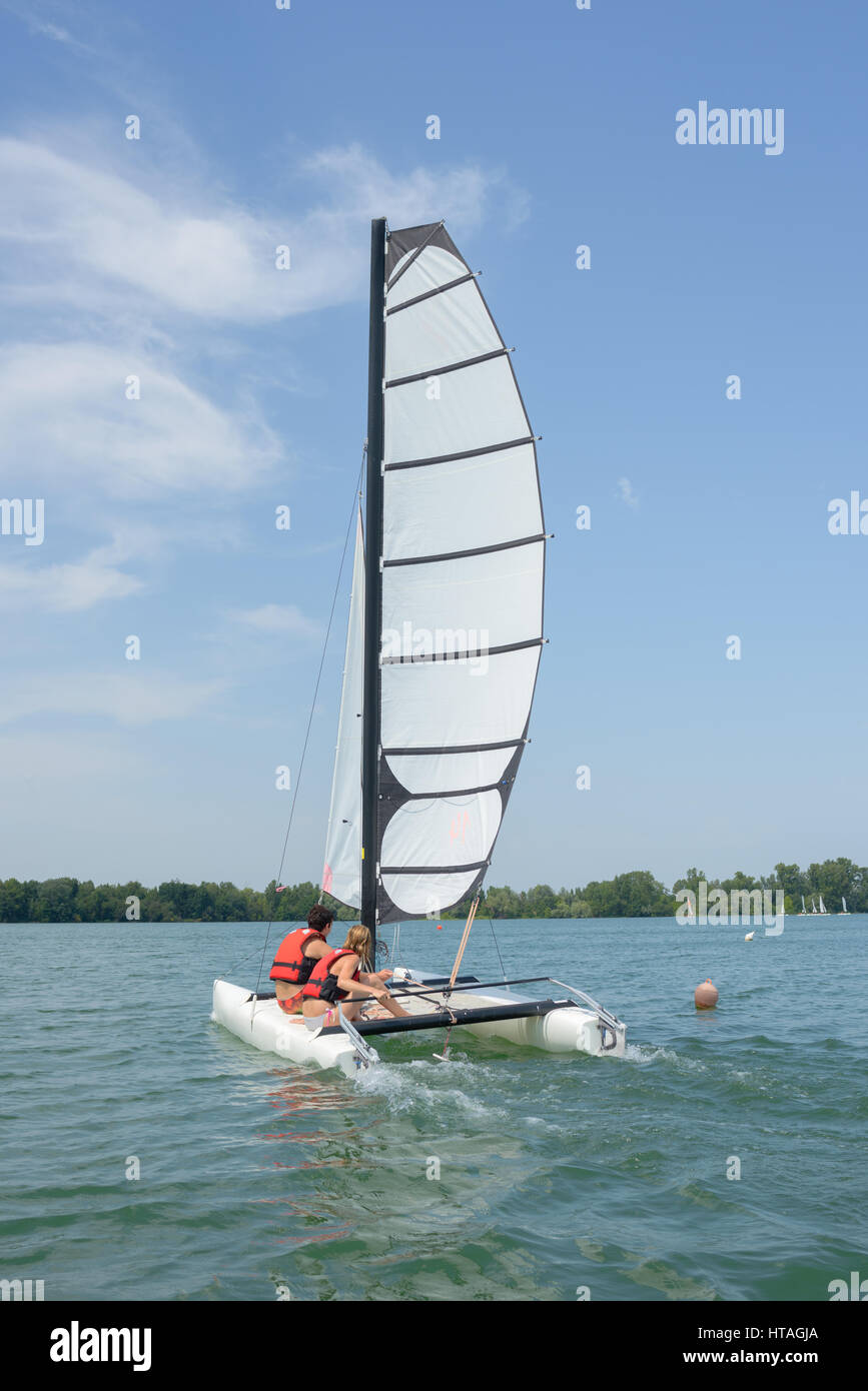 sailing during summer Stock Photo