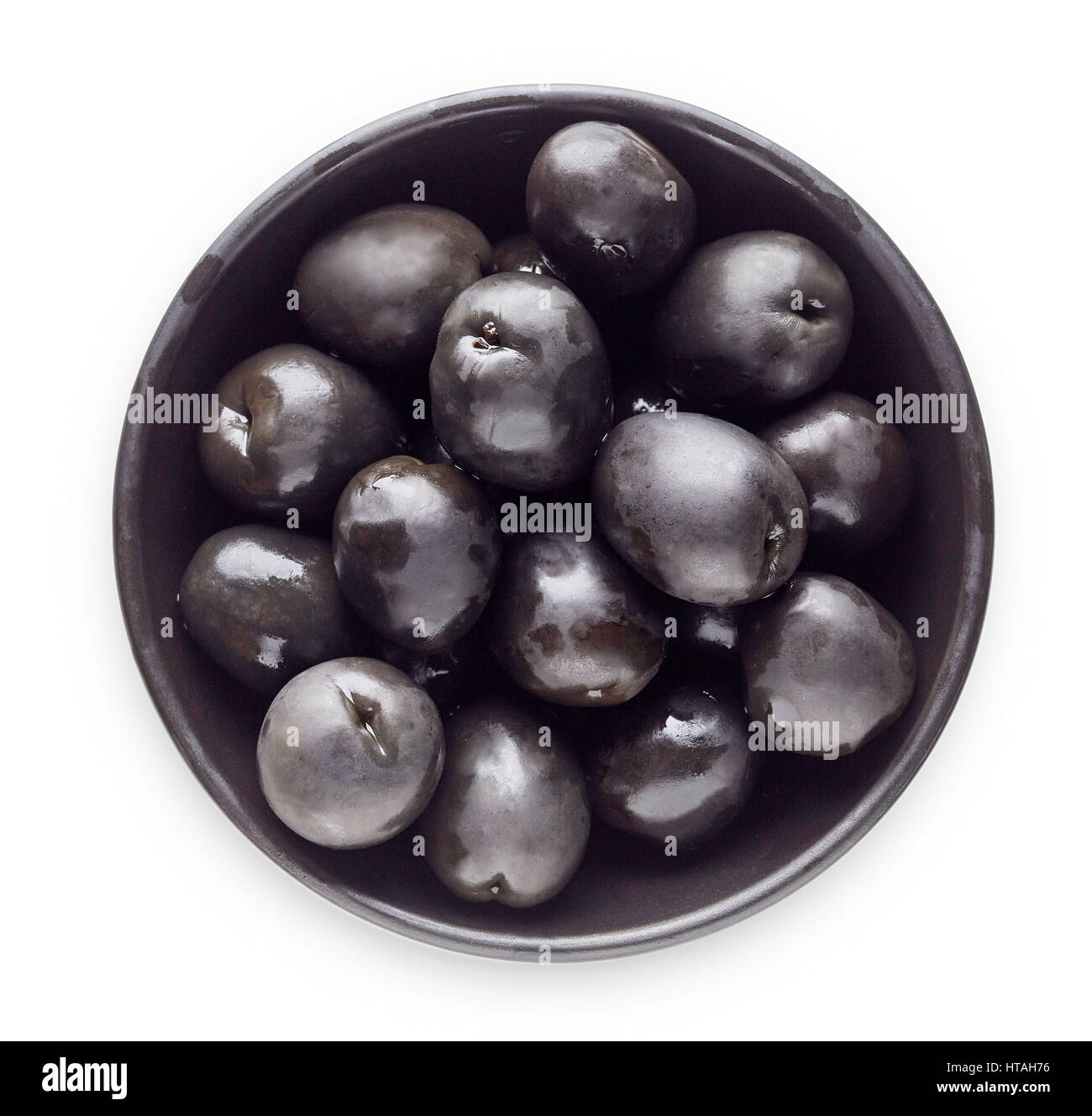 Olives in a bowl top view isolated hi-res stock photography and images ...